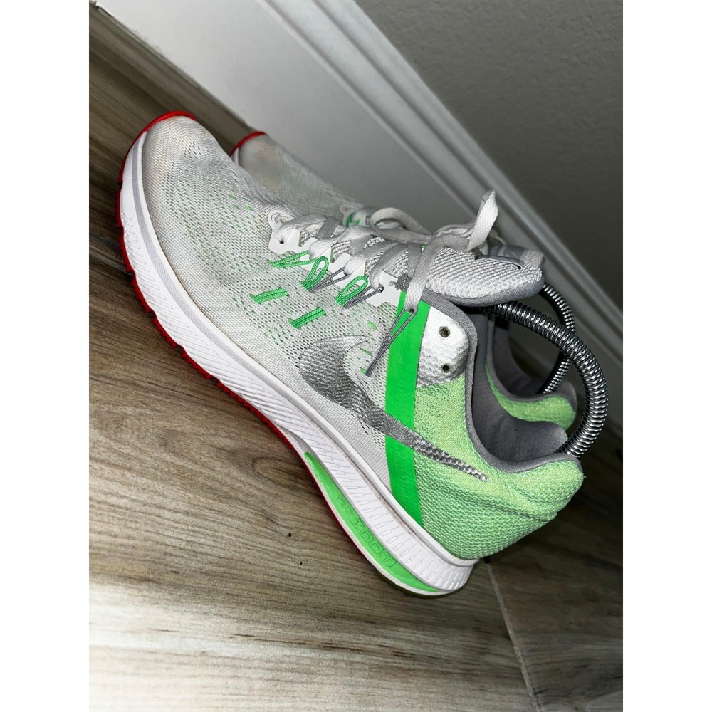 Nike Shoes Women's Size 10 Zoom Winflo 2 807279-101 'White/Green Mesh Running